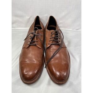 Coach New York Mens Brown Leather Derby Dress Shoes Handcrafted Tan  SZ 10.5